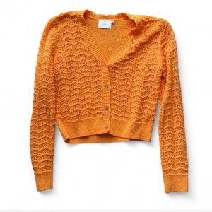 Lush Neon Orange Cardigan Size Small